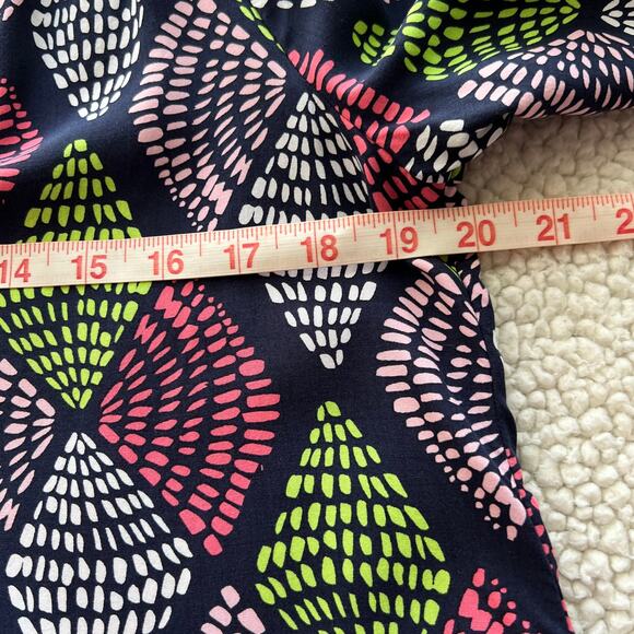 Crown & Ivy Navy Print Peasant Blouse Medium - Picture 8 of 9